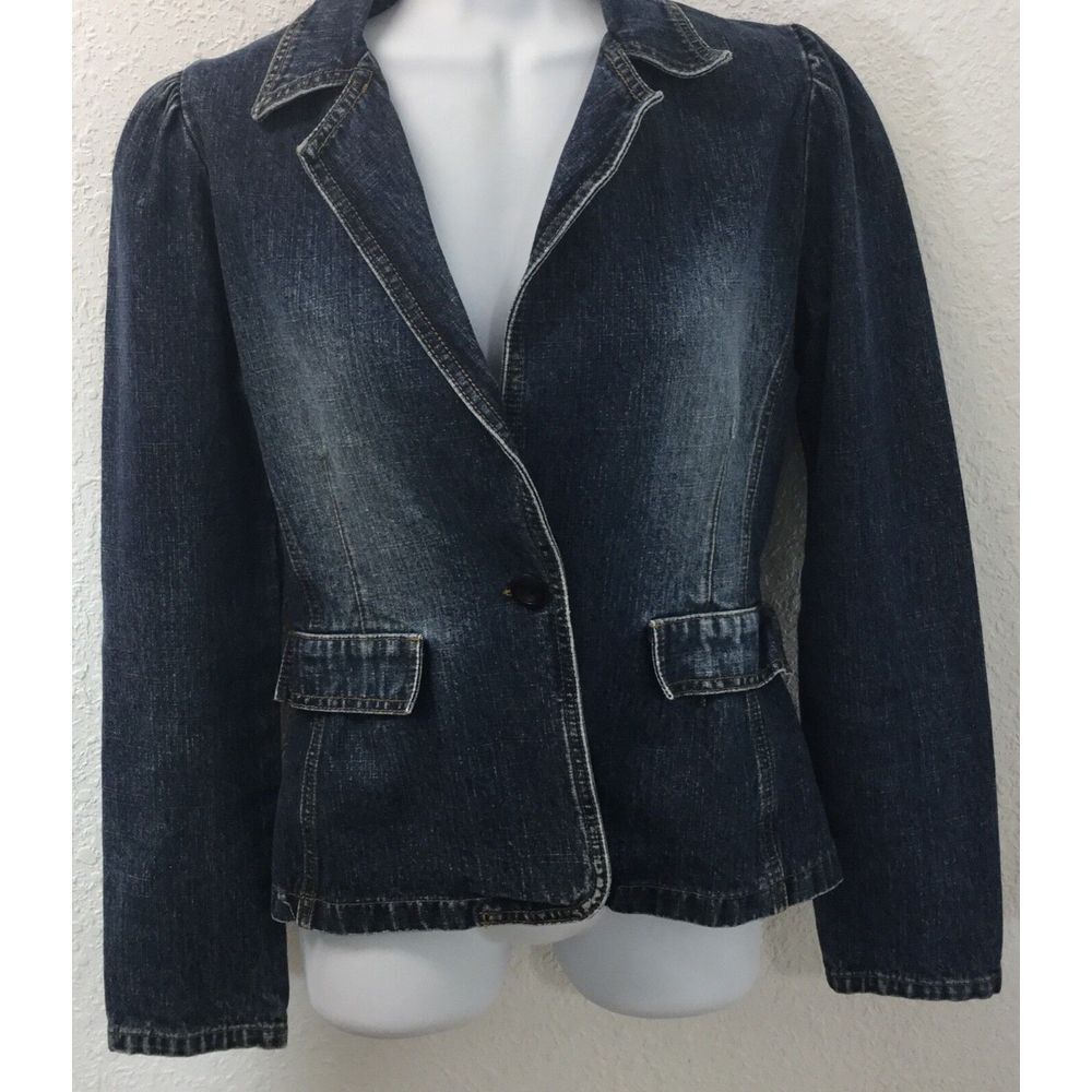 Doki‎ Geki Denim Blue Jeans Jacket Size S Cotton USA Woman's